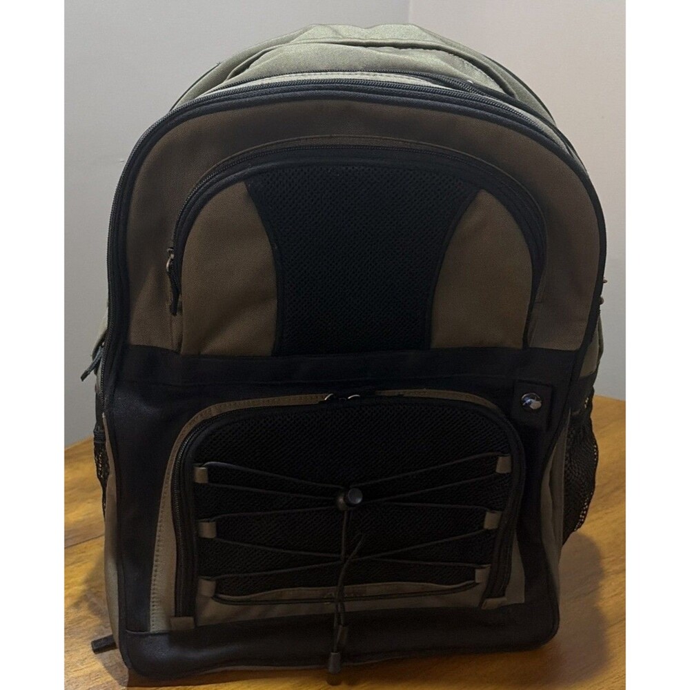 Catini Diaper Bag Backpack Olive Green Black Baby Changing Bag Travel